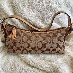 Coach Signature Demi Shoulder Bag, Beige